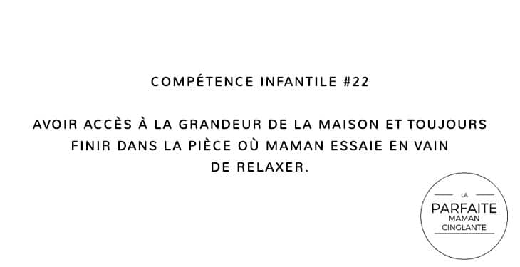 COMPETENCE INFANTILE 22 RELAXER