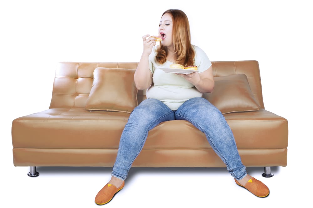 woman with belly on couch