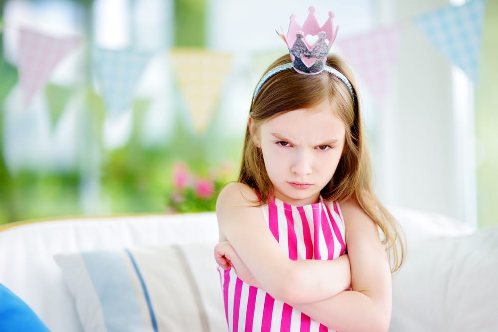 unhappy little girl princess
