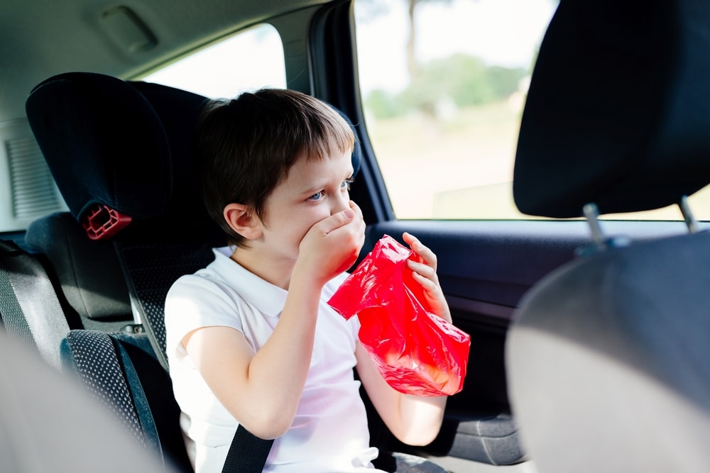kid vomit in car