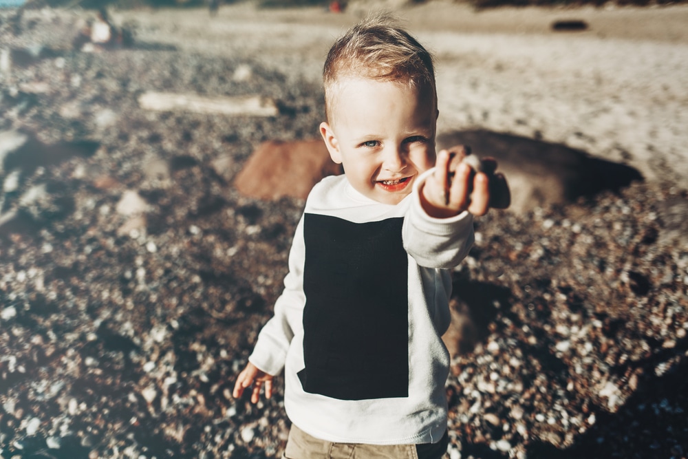 little boy on beach