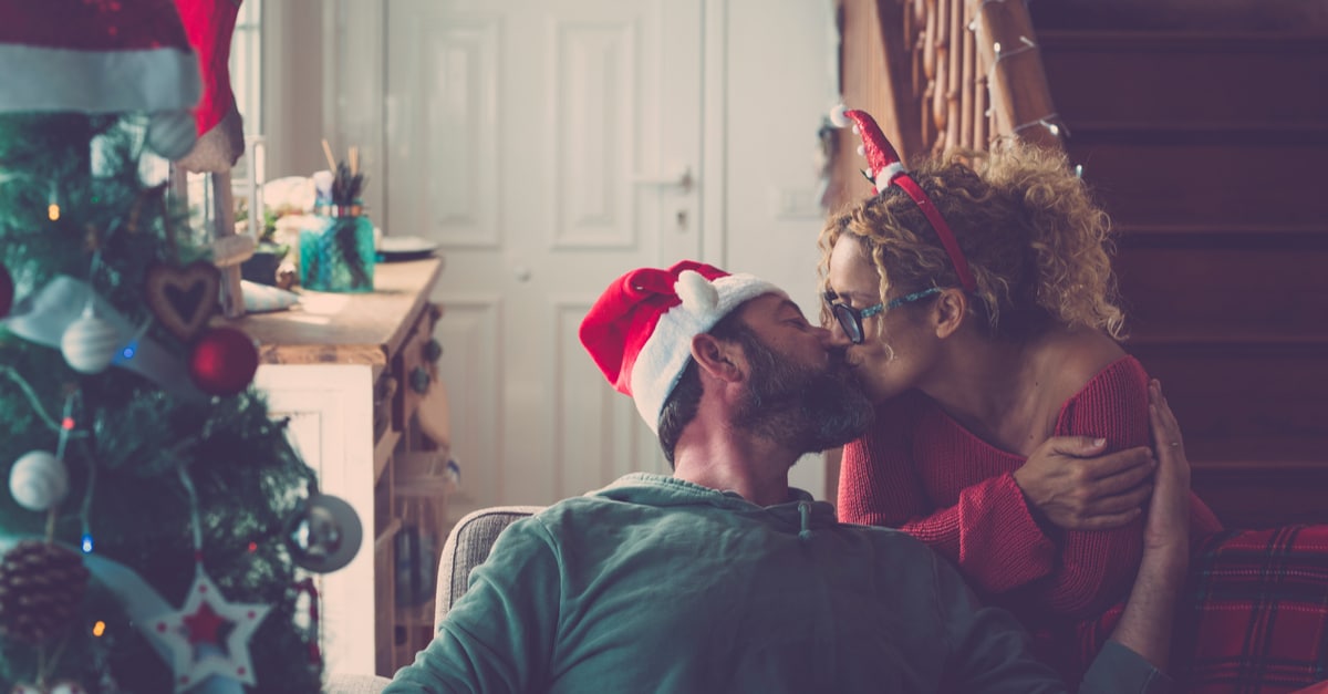 couple amour noël