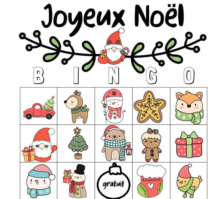 activité familiale gratuite bingo noël blogue a part