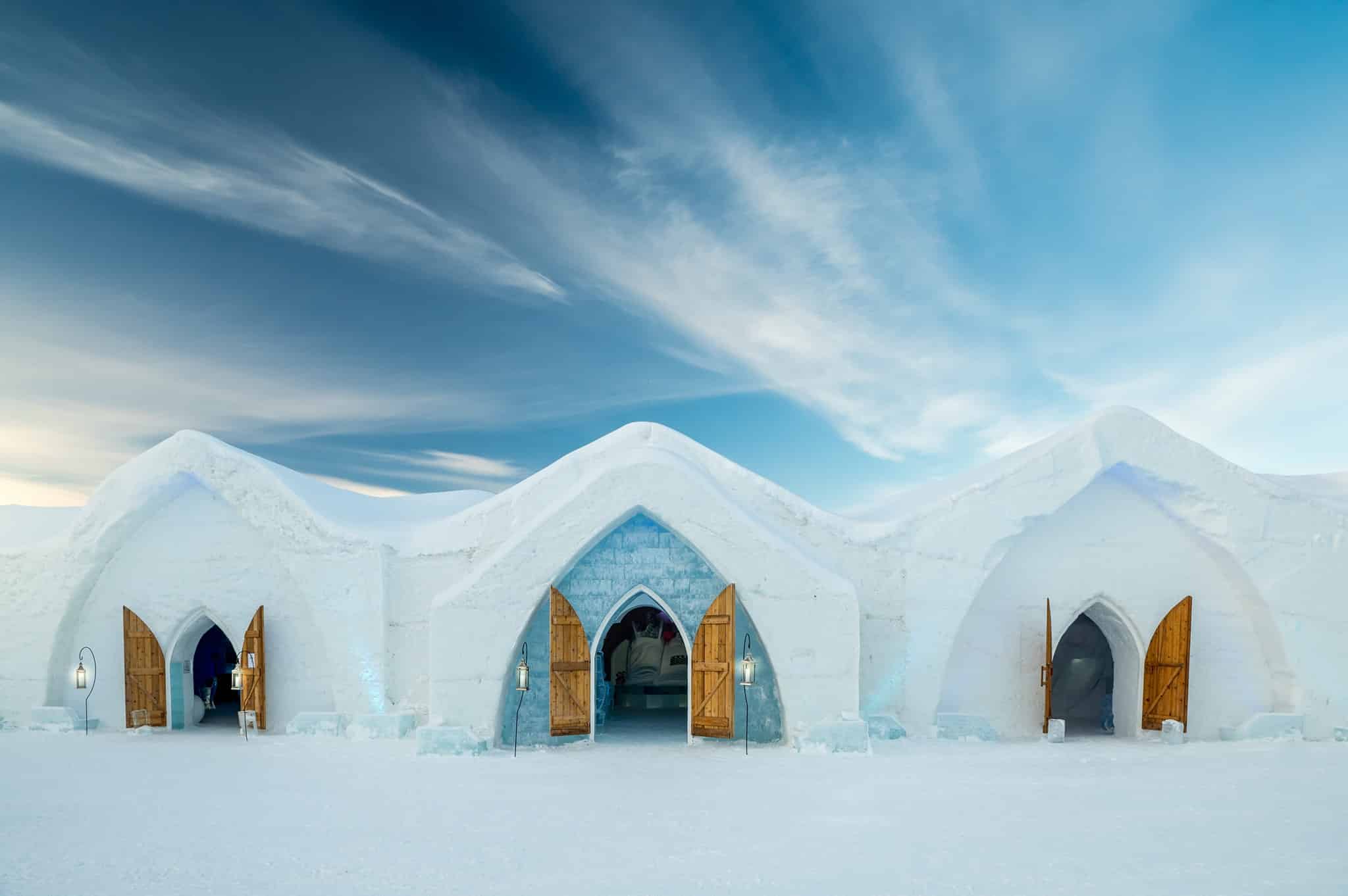 hotel de glace exterieur