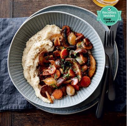 bourguignon végé aux champignons